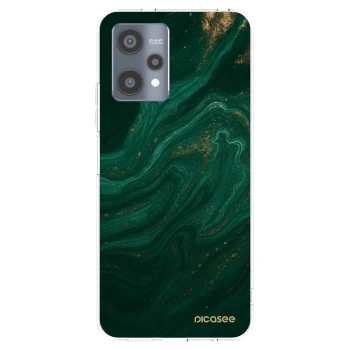 Picasee átlátszó szilikon tok az alábbi mobiltelefonokra Realme 9 Pro 5G - Green