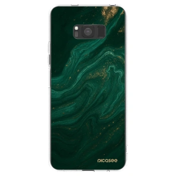 Picasee átlátszó szilikon tok az alábbi mobiltelefonokra Samsung Galaxy S8 G950F - Green