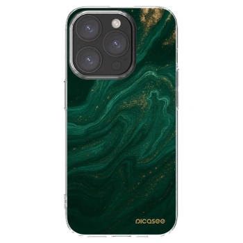 Picasee átlátszó szilikon tok az alábbi mobiltelefonokra Apple iPhone 15 Pro - Green