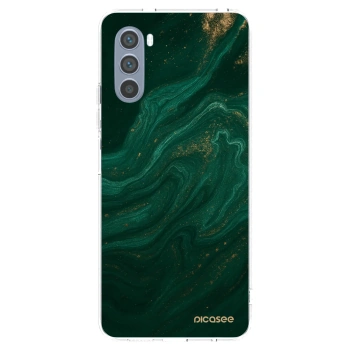 Picasee átlátszó szilikon tok az alábbi mobiltelefonokra Motorola Moto G62 - Green