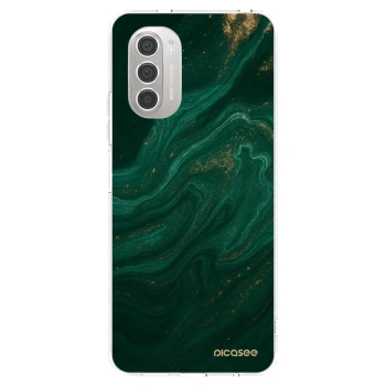 Picasee átlátszó szilikon tok az alábbi mobiltelefonokra Motorola Moto G51 - Green