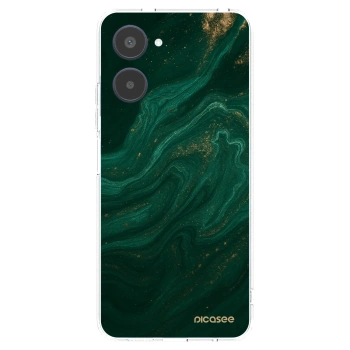 Picasee átlátszó szilikon tok az alábbi mobiltelefonokra Realme 10 4G - Green