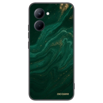 Picasee fekete szilikon tok az alábbi mobiltelefonokra Realme C33 (2023) - Green