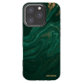 Picasee átlátszó szilikon tok az alábbi mobiltelefonokra Apple iPhone 16 Pro - Green