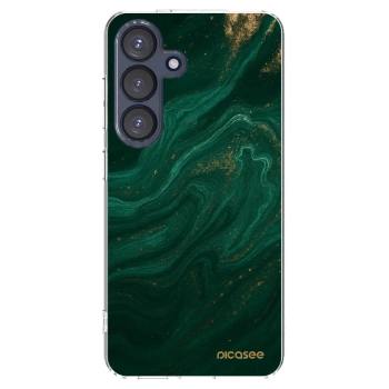 Picasee átlátszó szilikon tok az alábbi mobiltelefonokra Samsung Galaxy S25 5G - Green