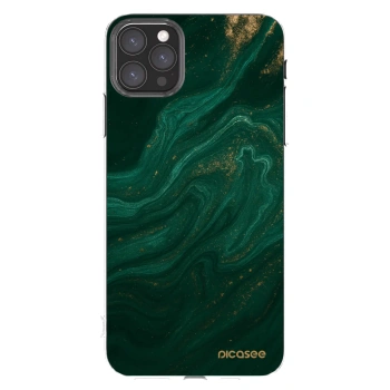 Picasee átlátszó szilikon tok az alábbi mobiltelefonokra Apple iPhone 11 Pro Max - Green