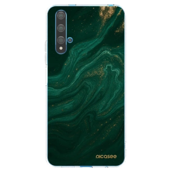 Picasee átlátszó szilikon tok az alábbi mobiltelefonokra Huawei Nova 5T - Green