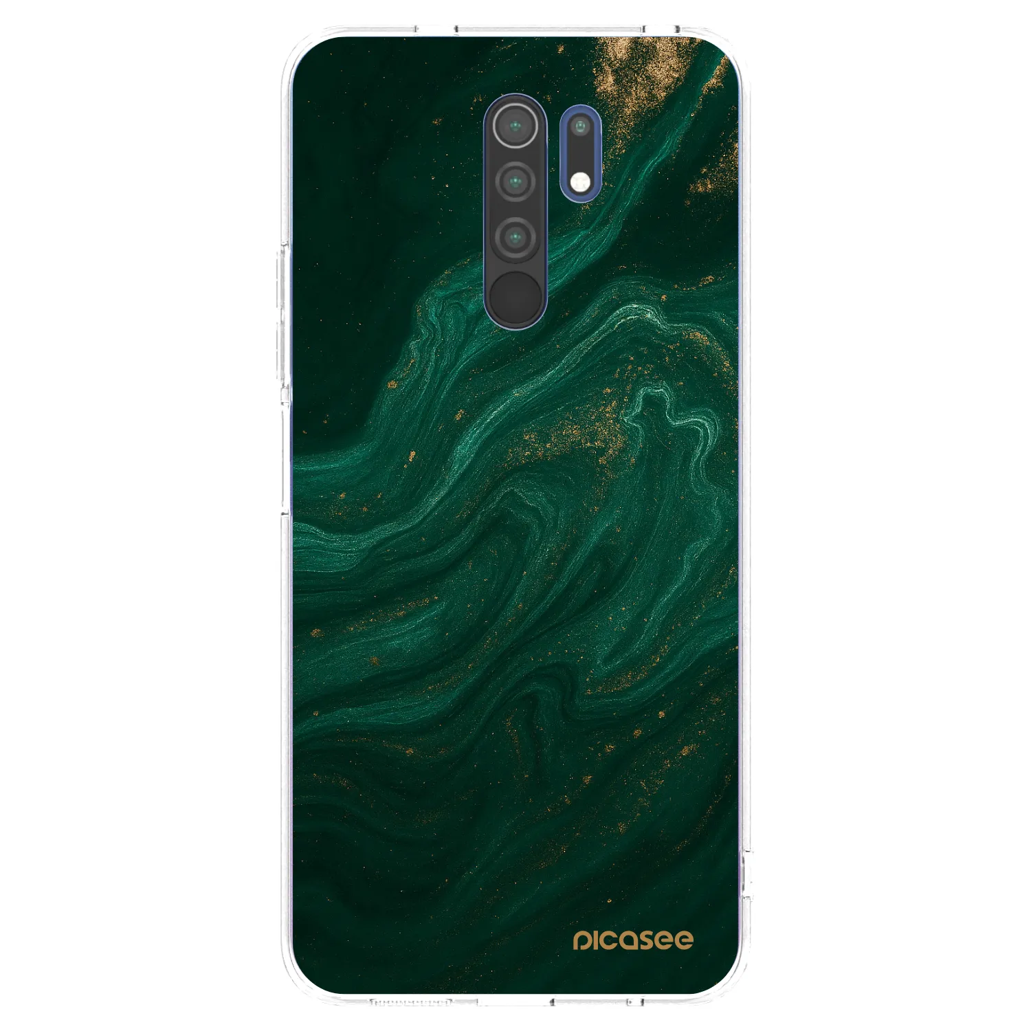 Picasee átlátszó szilikon tok az alábbi mobiltelefonokra Xiaomi Redmi 9 - Green