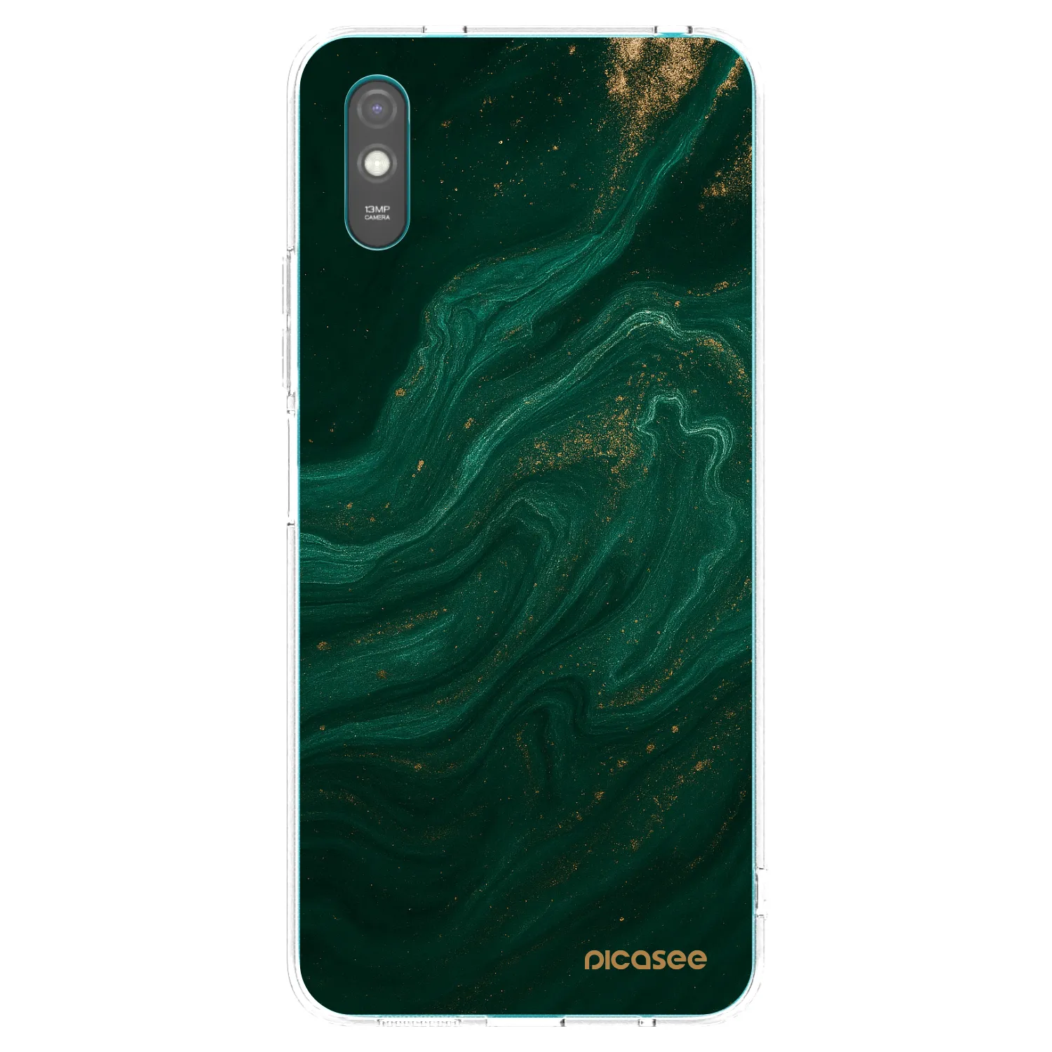 Picasee átlátszó szilikon tok az alábbi mobiltelefonokra Xiaomi Redmi 9A - Green