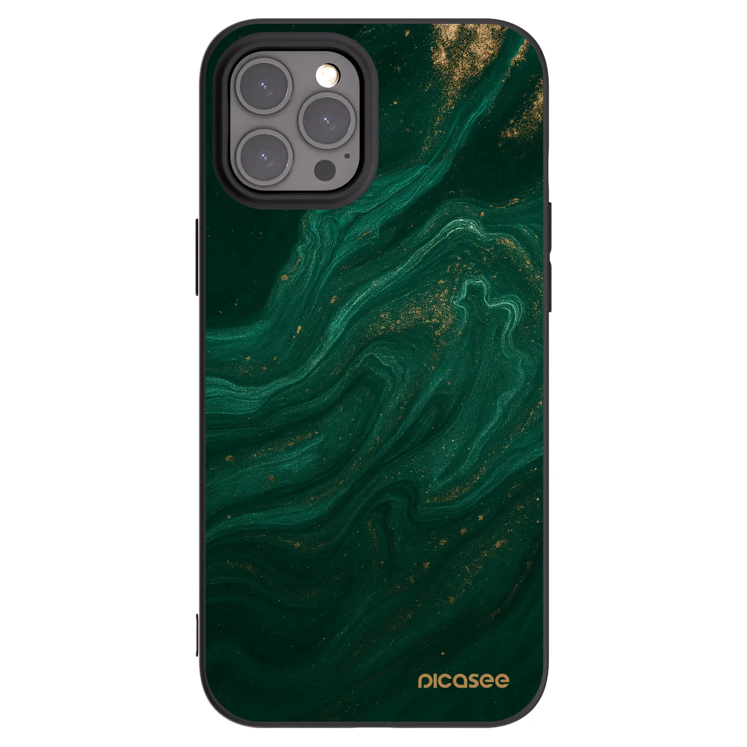 Picasee fekete szilikon tok az alábbi mobiltelefonokra Apple iPhone 12 Pro Max - Green