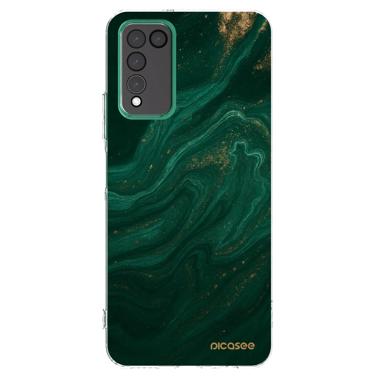 Picasee átlátszó szilikon tok az alábbi mobiltelefonokra Honor 10X Lite - Green