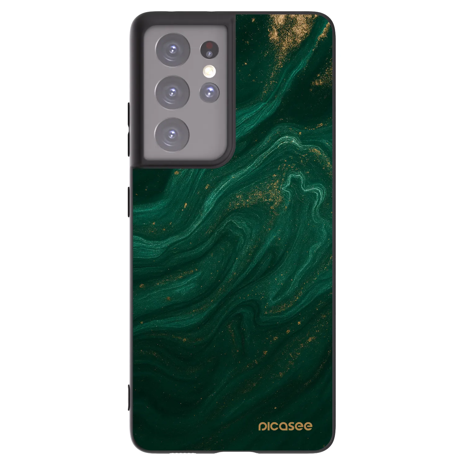 Picasee fekete szilikon tok az alábbi mobiltelefonokra Samsung Galaxy S21 Ultra 5G G998B - Green