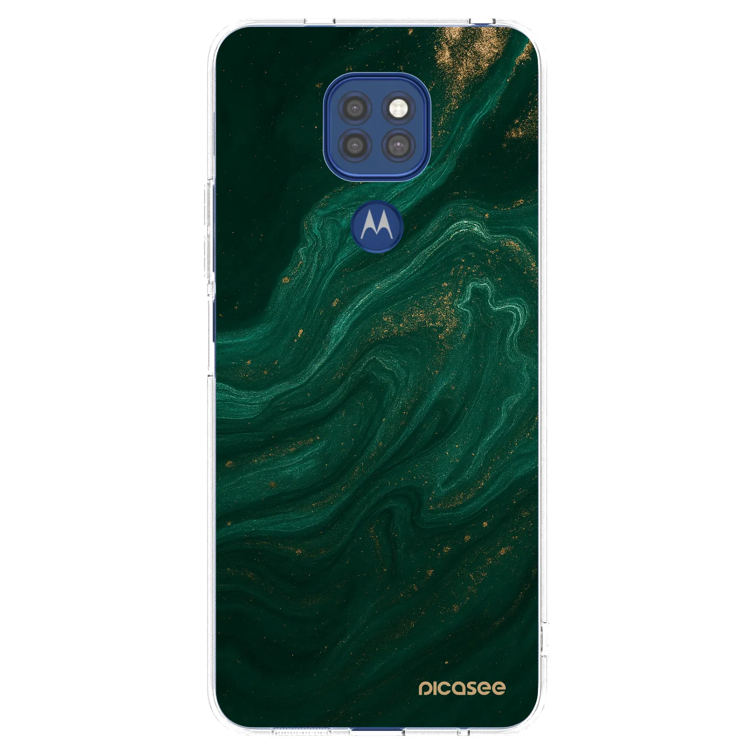 Picasee átlátszó szilikon tok az alábbi mobiltelefonokra Motorola Moto G9 Play - Green