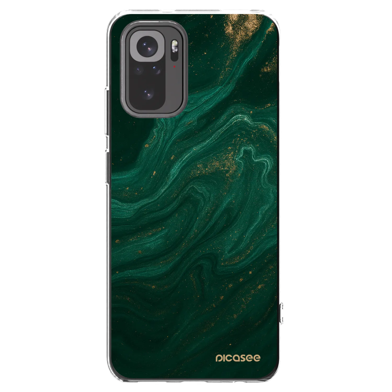 Picasee átlátszó szilikon tok az alábbi mobiltelefonokra Xiaomi Redmi Note 10 - Green