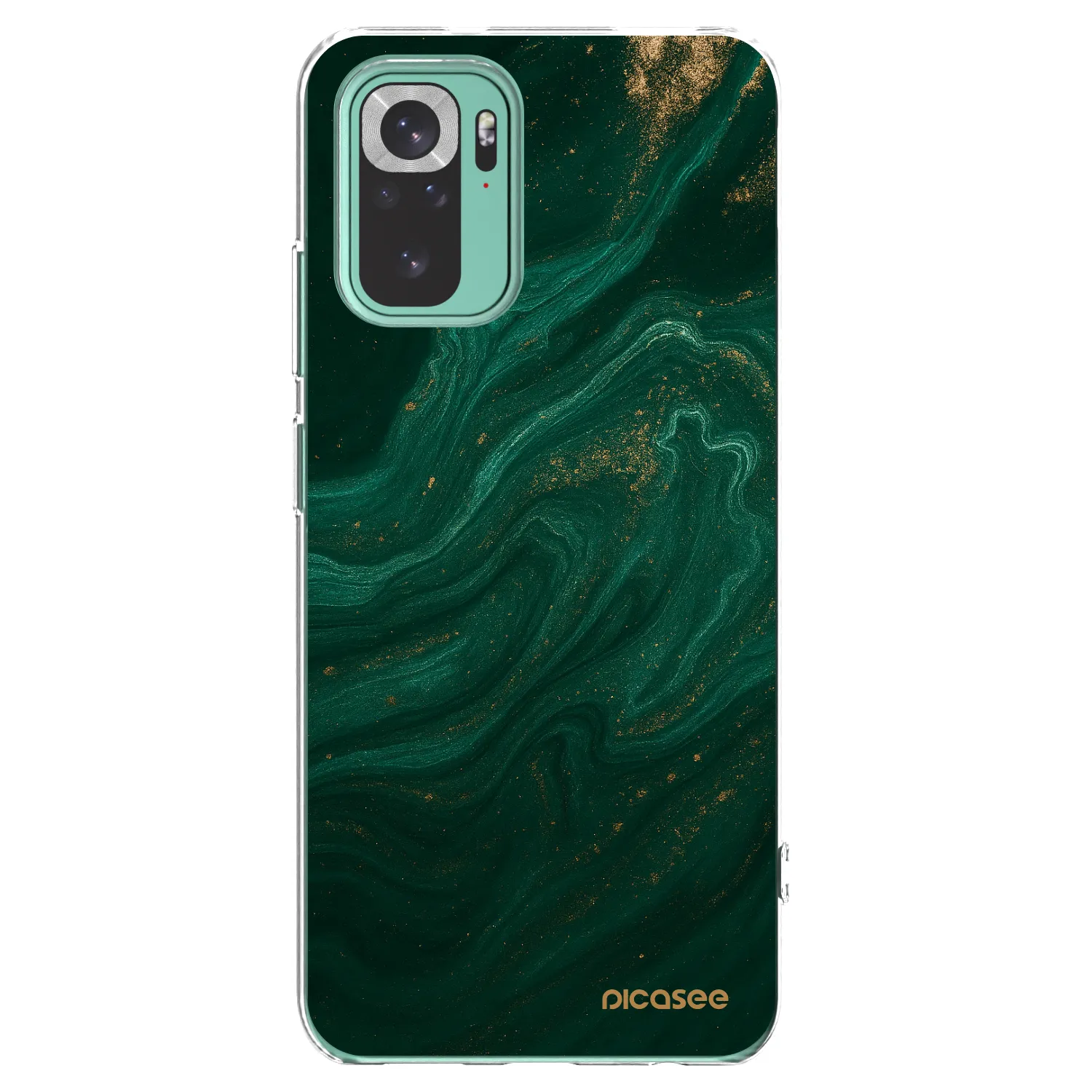 Picasee átlátszó szilikon tok az alábbi mobiltelefonokra Xiaomi Redmi Note 10 Pro - Green