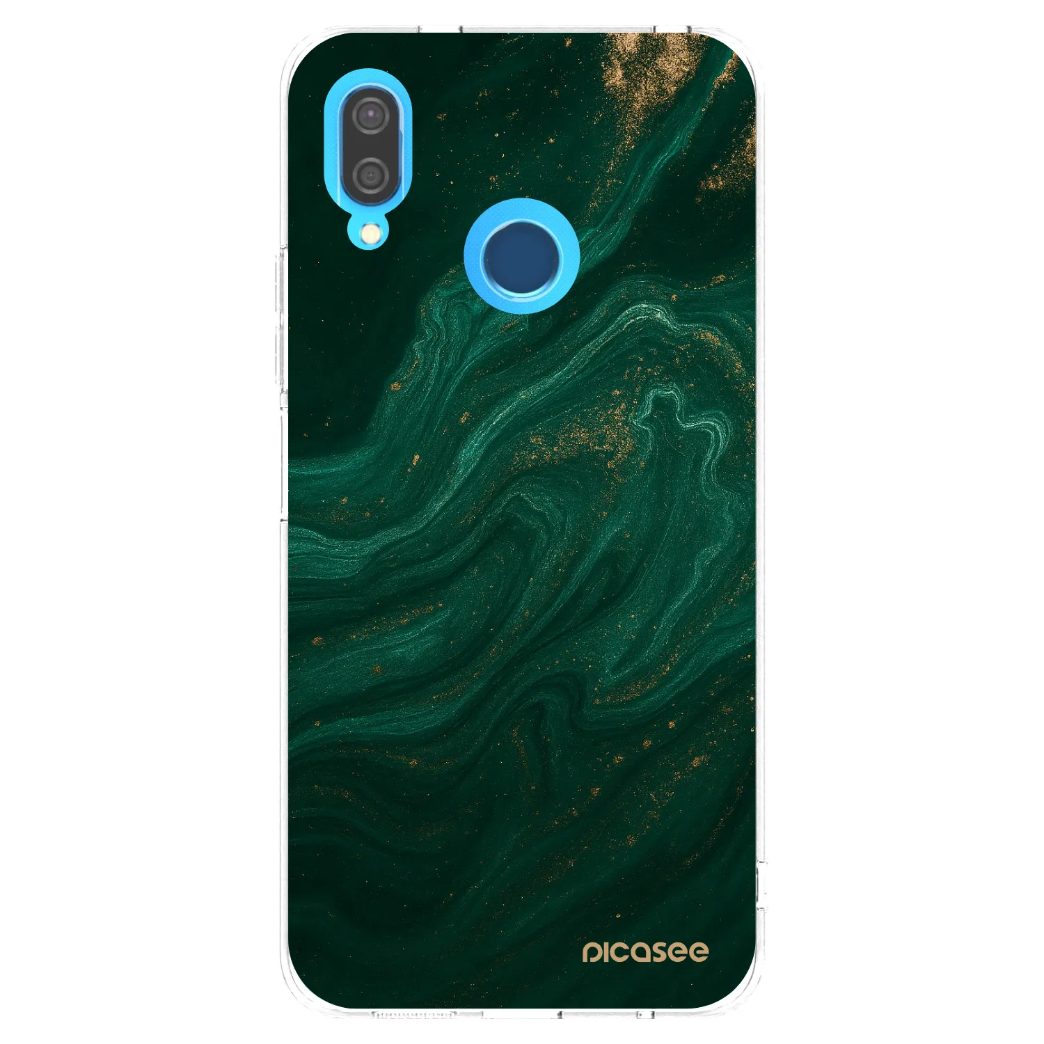 Picasee átlátszó szilikon tok az alábbi mobiltelefonokra Huawei P20 Lite - Green