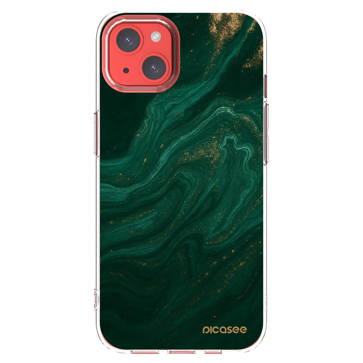 Picasee átlátszó szilikon tok az alábbi mobiltelefonokra Apple iPhone 13 - Green