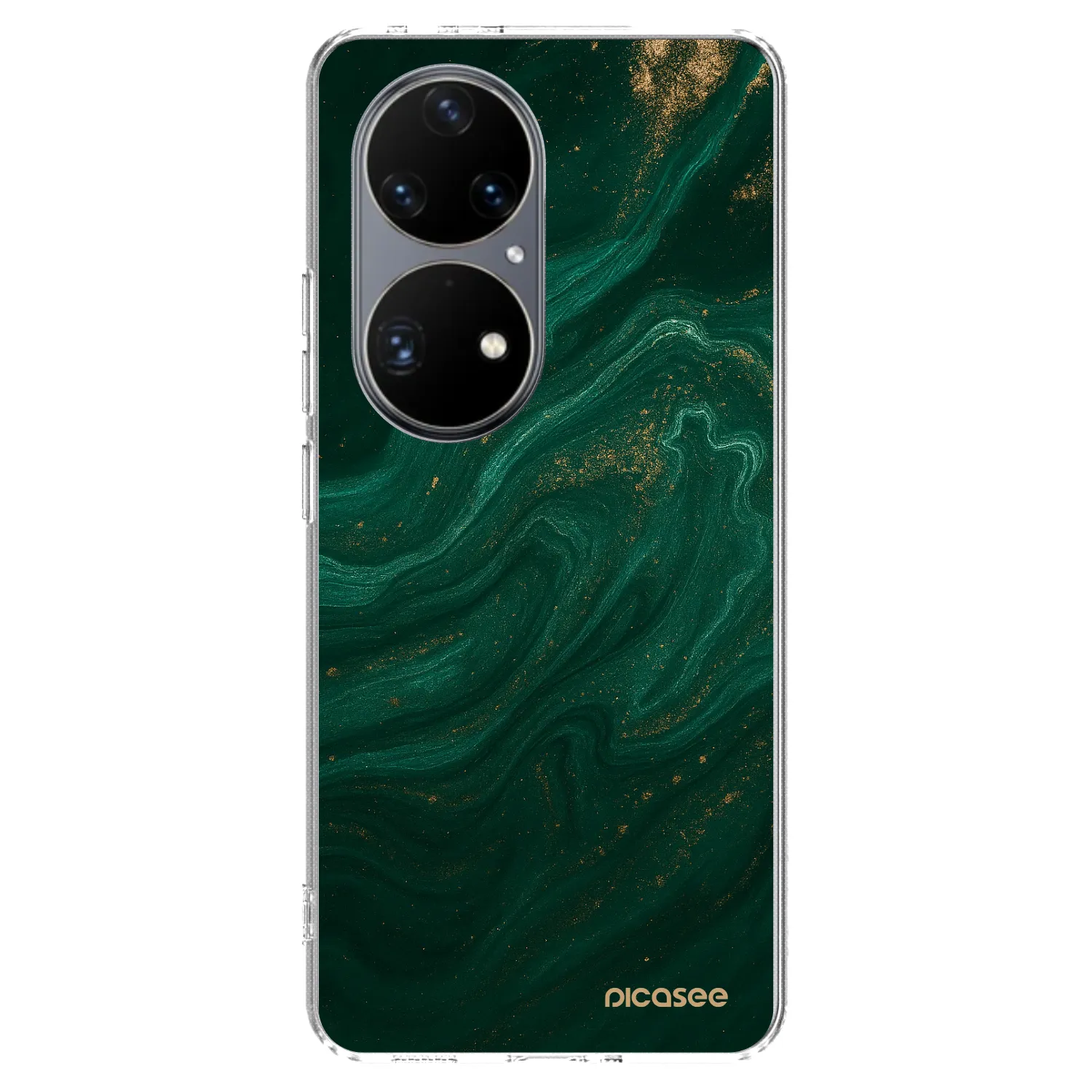 Picasee átlátszó szilikon tok az alábbi mobiltelefonokra Huawei P50 - Green