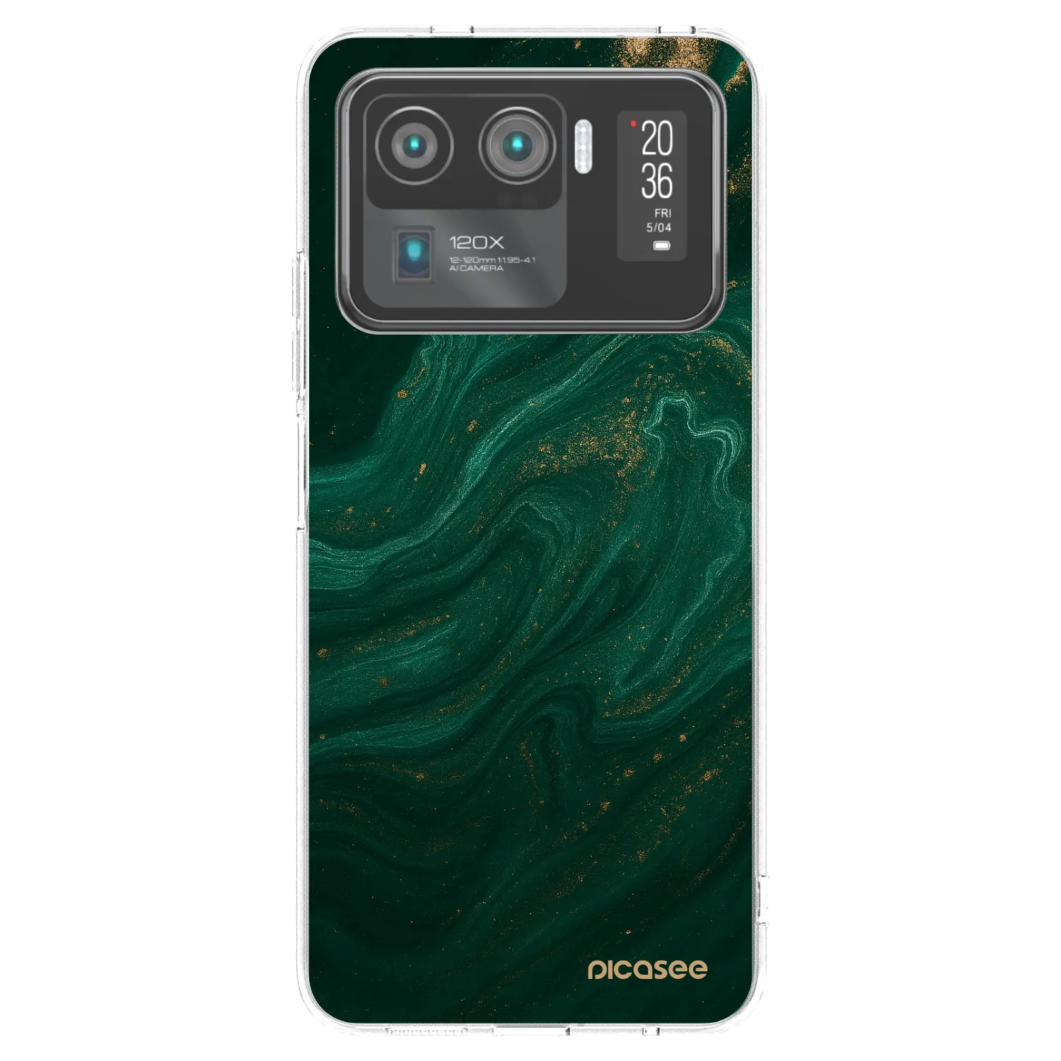 Picasee átlátszó szilikon tok az alábbi mobiltelefonokra Xiaomi Mi 11 Ultra - Green