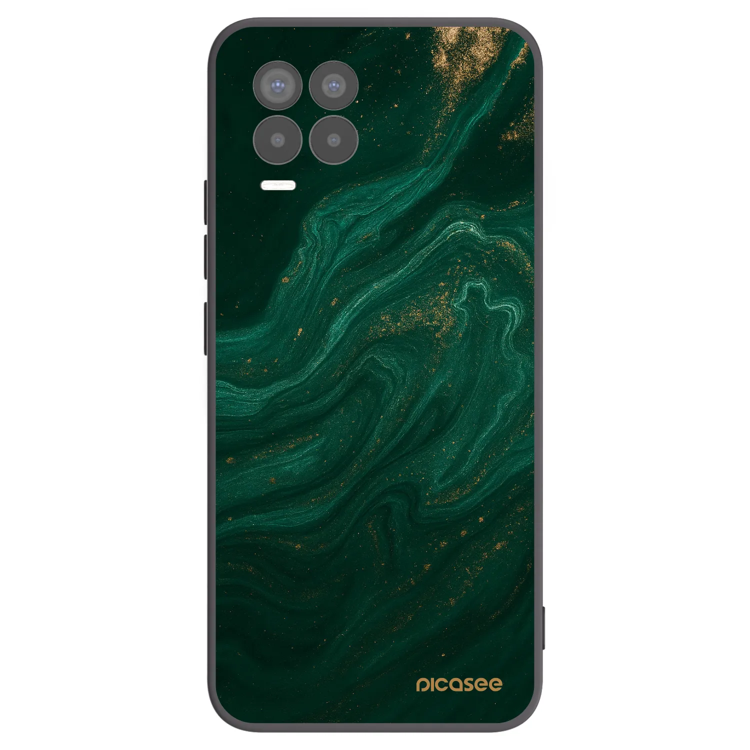 Picasee fekete szilikon tok az alábbi mobiltelefonokra Realme 8 4G - Green