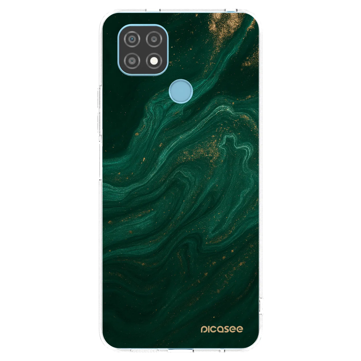Picasee átlátszó szilikon tok az alábbi mobiltelefonokra Realme C21 - Green