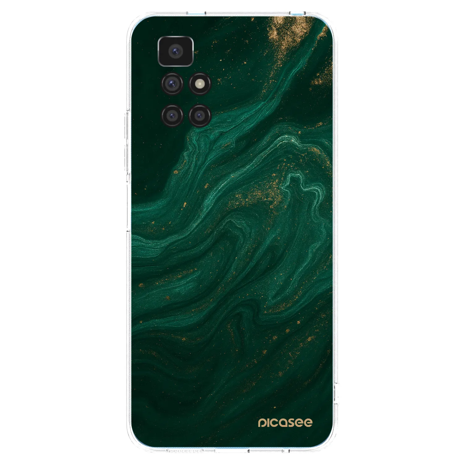 Picasee átlátszó szilikon tok az alábbi mobiltelefonokra Xiaomi Redmi 10 - Green