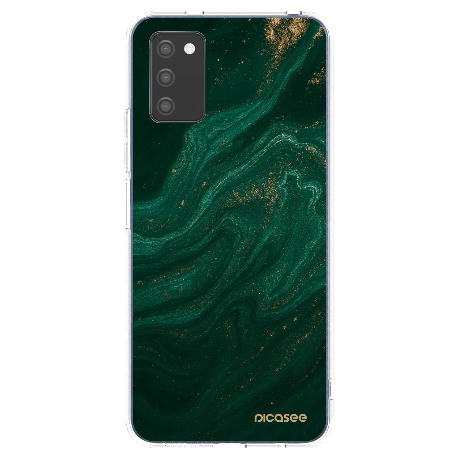 Picasee átlátszó szilikon tok az alábbi mobiltelefonokra Samsung Galaxy A03s A037G - Green