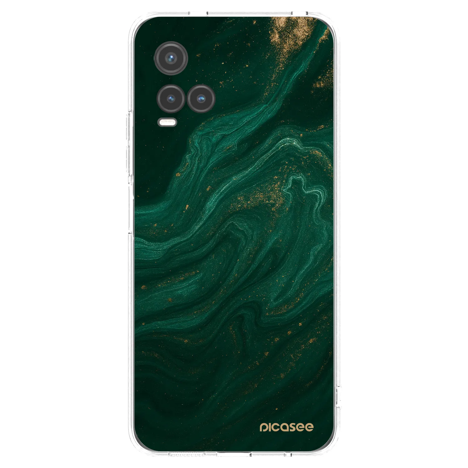 Picasee átlátszó szilikon tok az alábbi mobiltelefonokra Vivo Y33s - Green