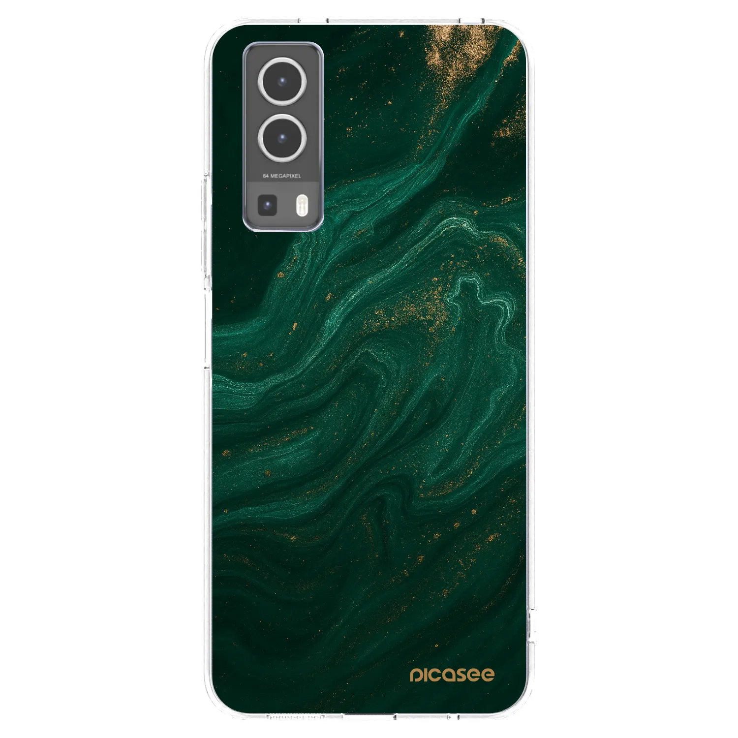 Picasee átlátszó szilikon tok az alábbi mobiltelefonokra Vivo Y72 5G - Green