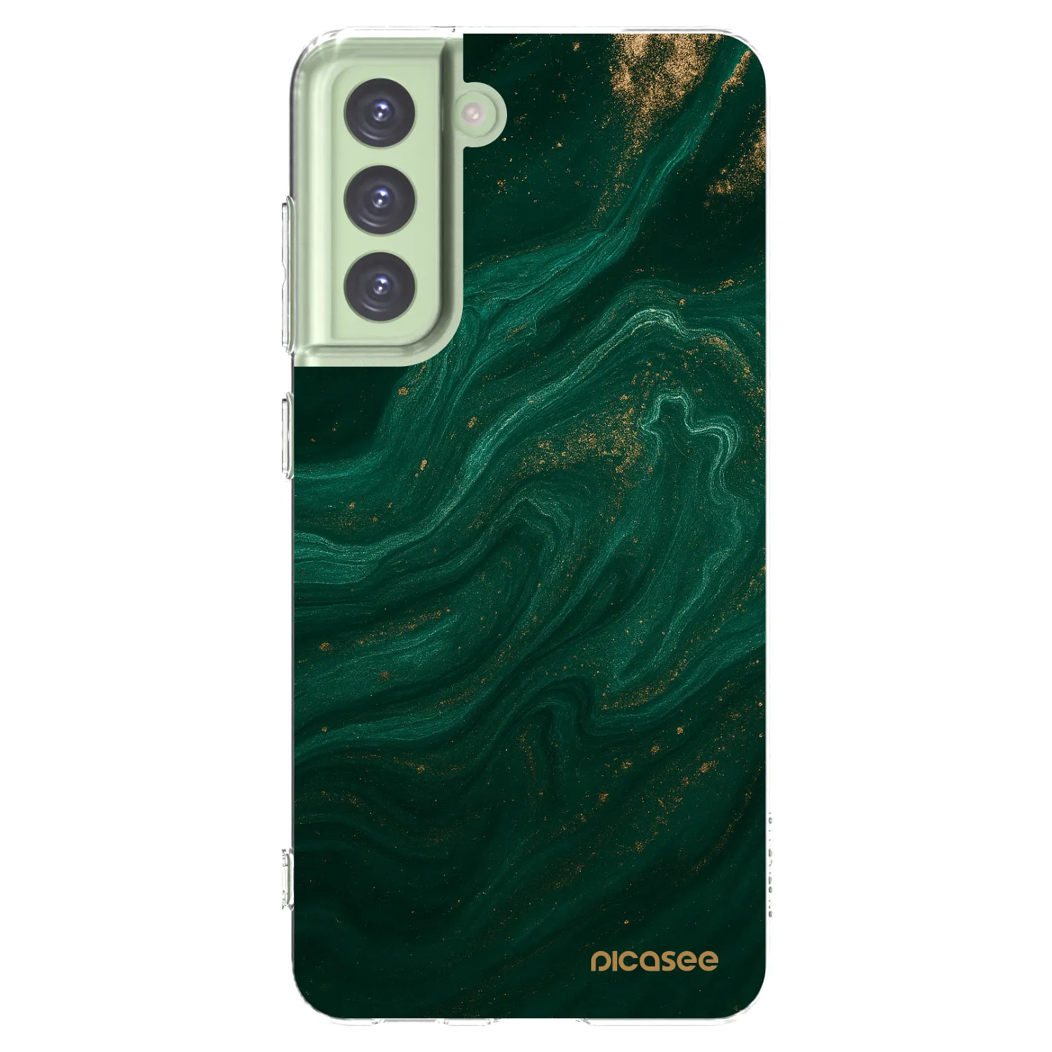 Picasee átlátszó szilikon tok az alábbi mobiltelefonokra Samsung Galaxy S21 FE 5G - Green