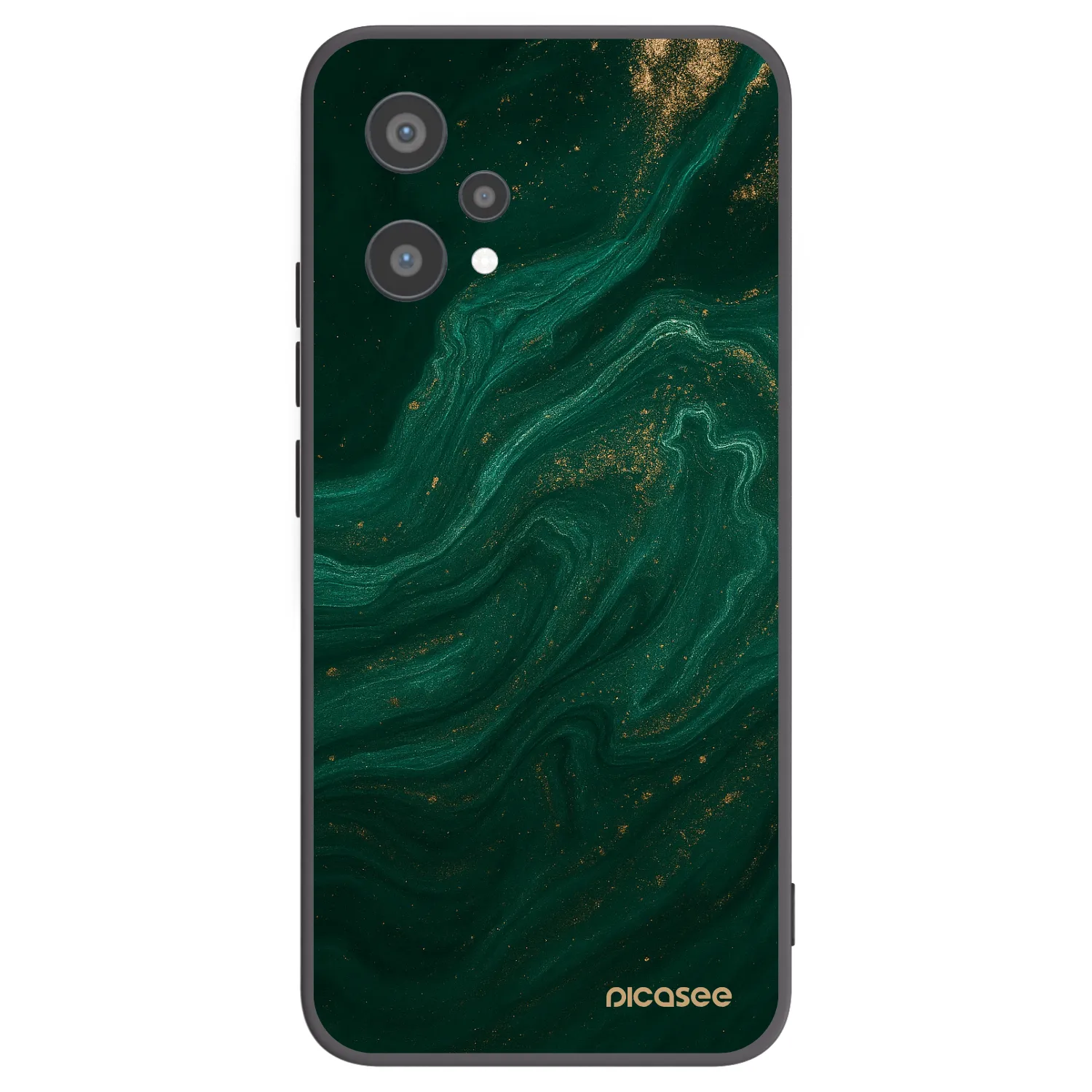 Picasee fekete szilikon tok az alábbi mobiltelefonokra Realme 9 Pro 5G - Green