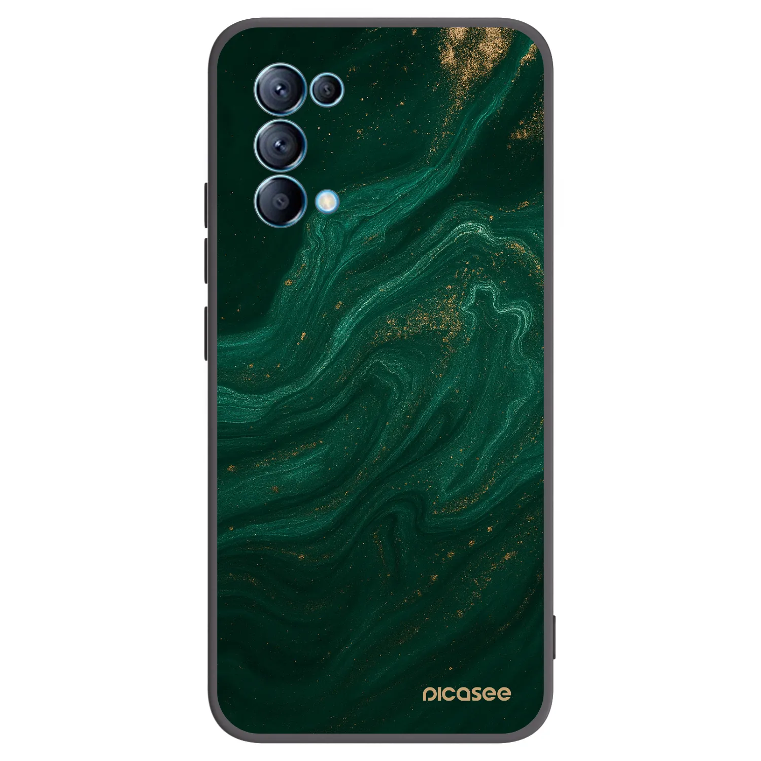 Picasee fekete szilikon tok az alábbi mobiltelefonokra OPPO Reno 5 5G - Green