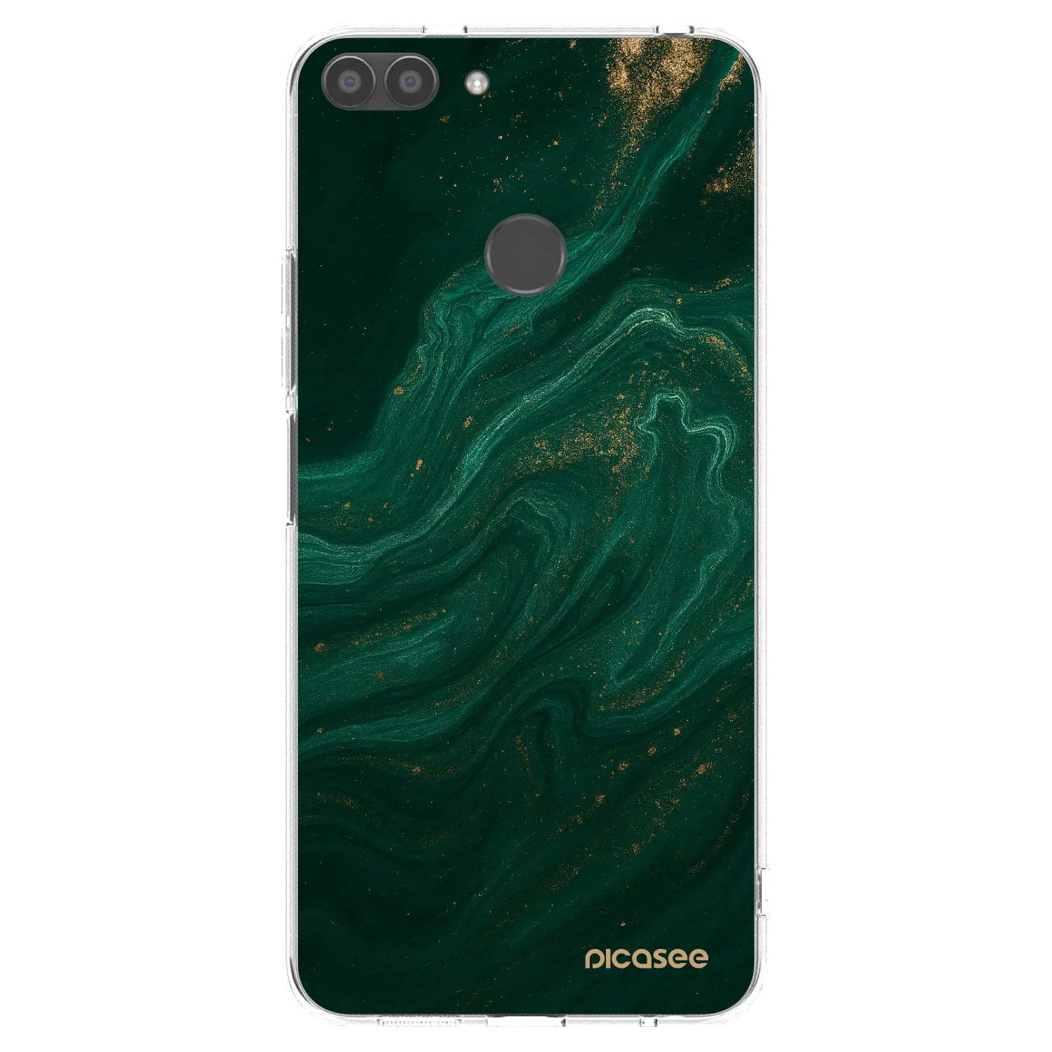 Picasee átlátszó szilikon tok az alábbi mobiltelefonokra Huawei P Smart - Green