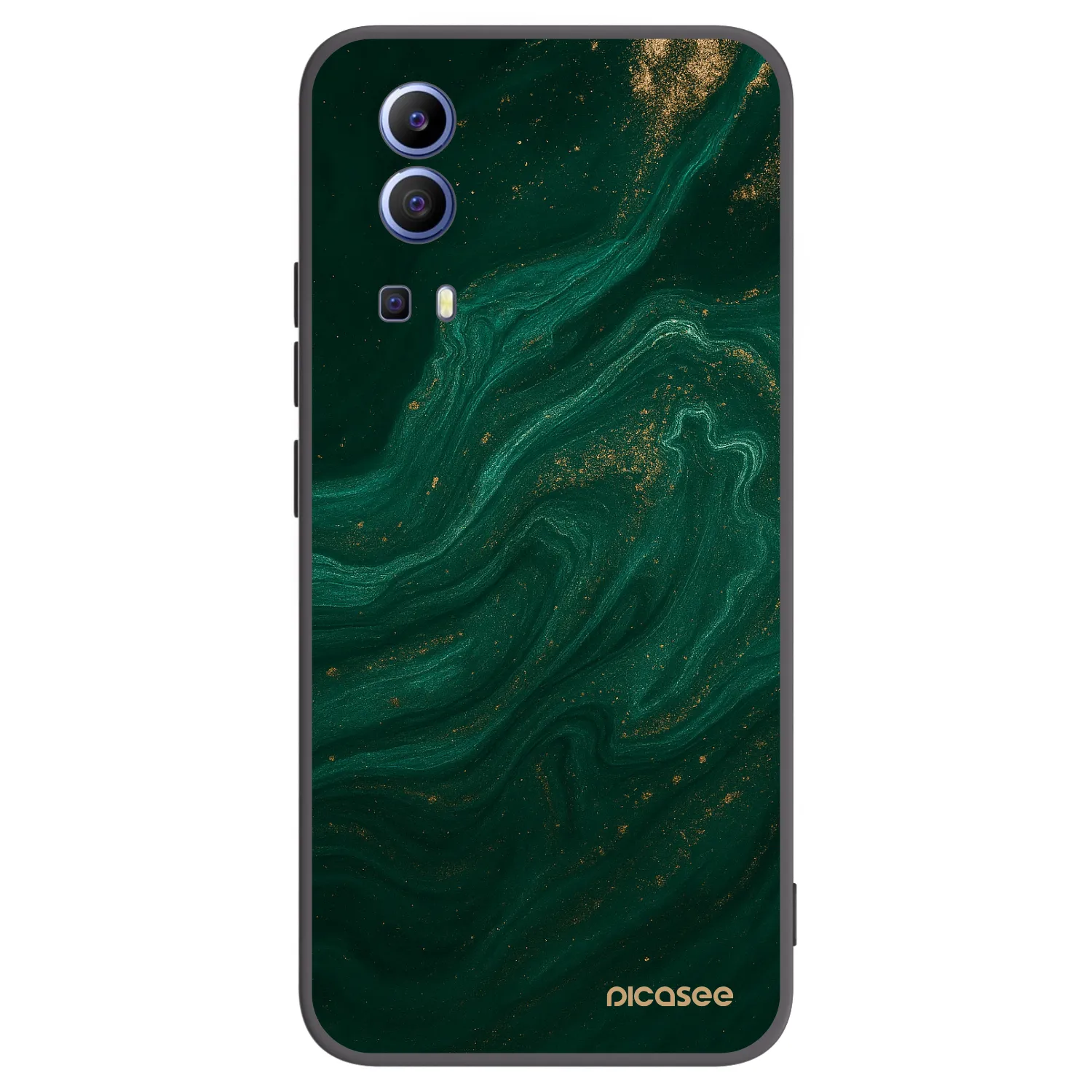 Picasee fekete szilikon tok az alábbi mobiltelefonokra Vivo Y52 5G - Green