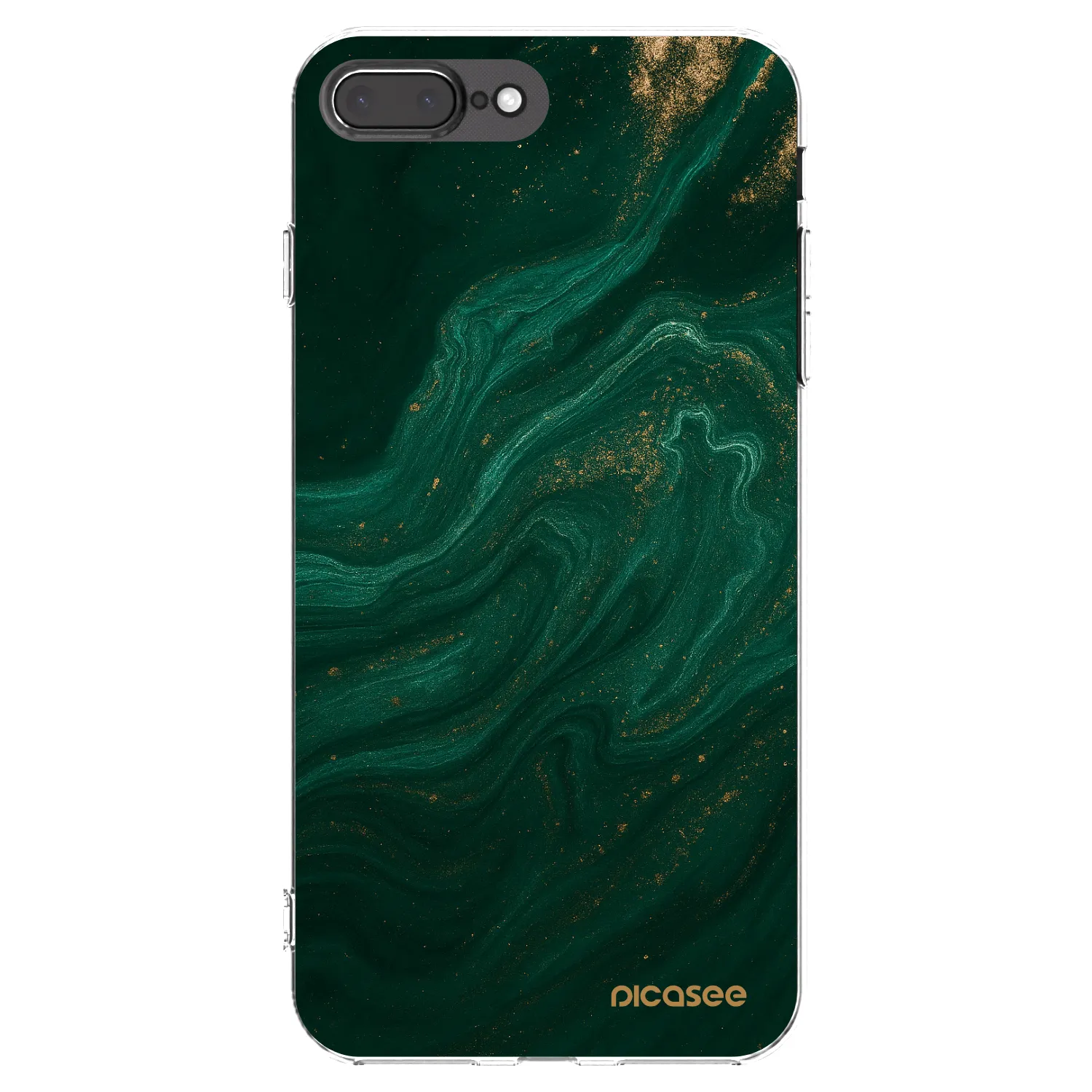 Picasee átlátszó szilikon tok az alábbi mobiltelefonokra Apple iPhone 8 Plus - Green