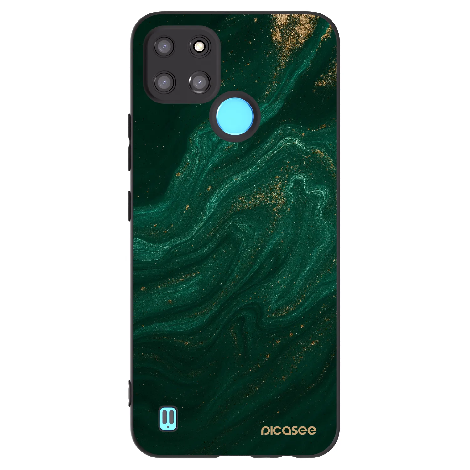 Picasee fekete szilikon tok az alábbi mobiltelefonokra Realme C21Y - Green