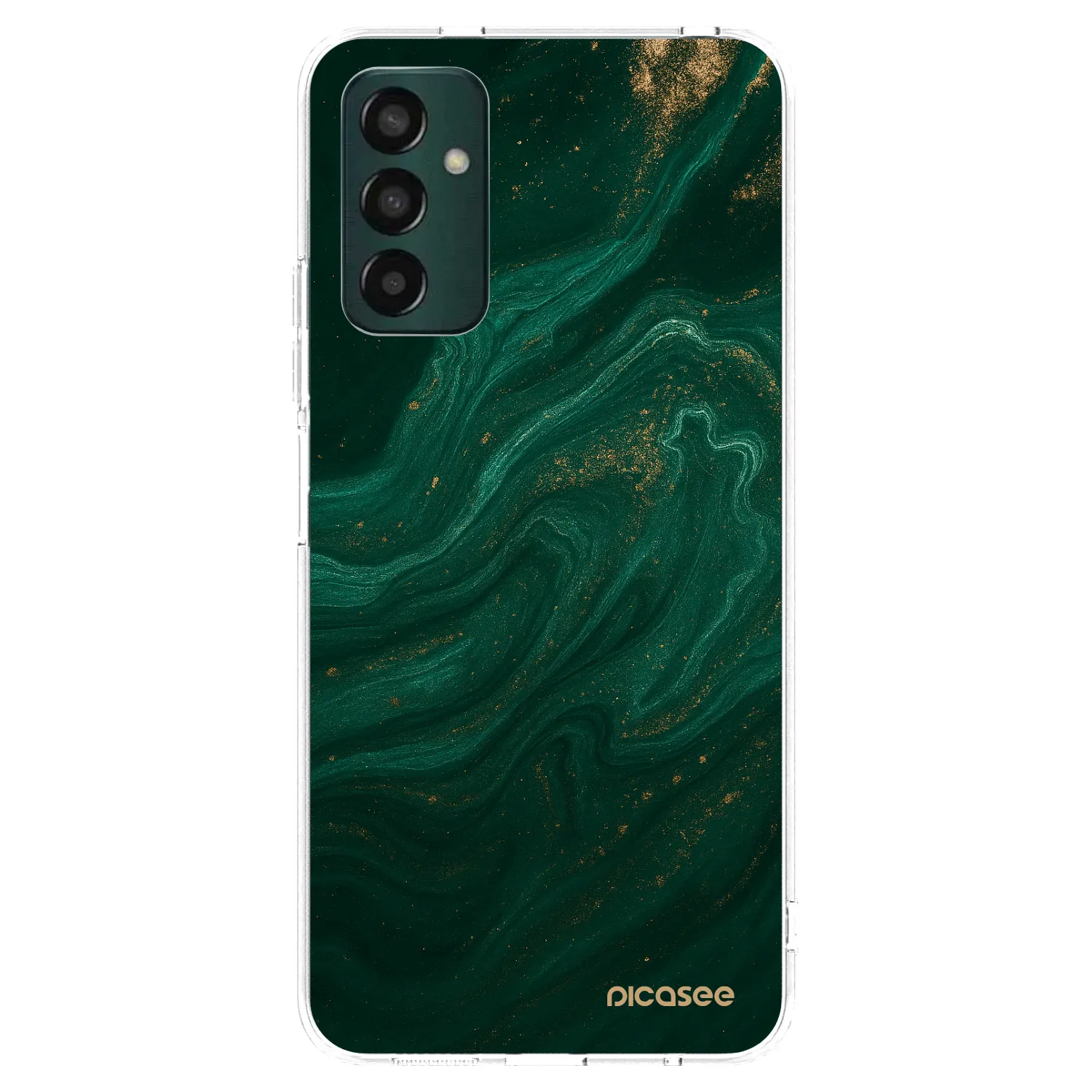 Picasee átlátszó szilikon tok az alábbi mobiltelefonokra Samsung Galaxy M13 M135F - Green