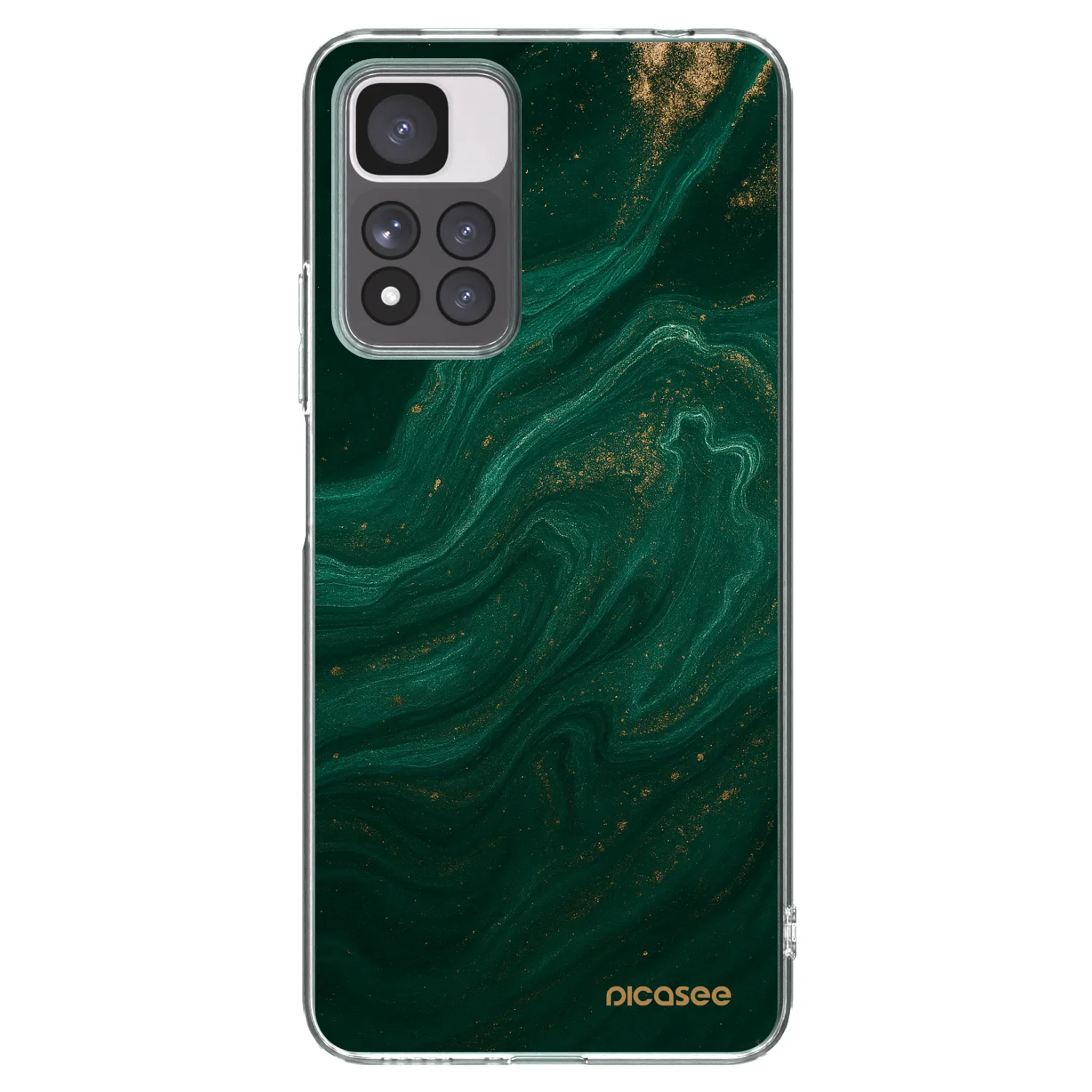 Picasee átlátszó szilikon tok az alábbi mobiltelefonokra Xiaomi Redmi Note 11 Pro+ 5G - Green