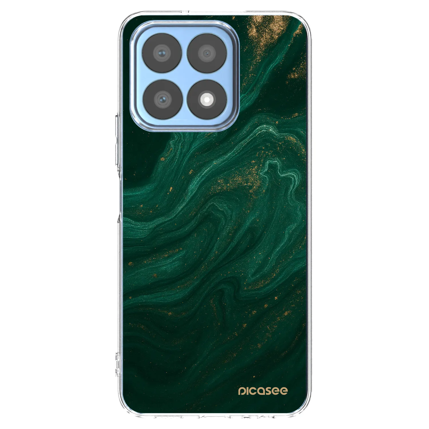 Picasee átlátszó szilikon tok az alábbi mobiltelefonokra Honor X8a - Green