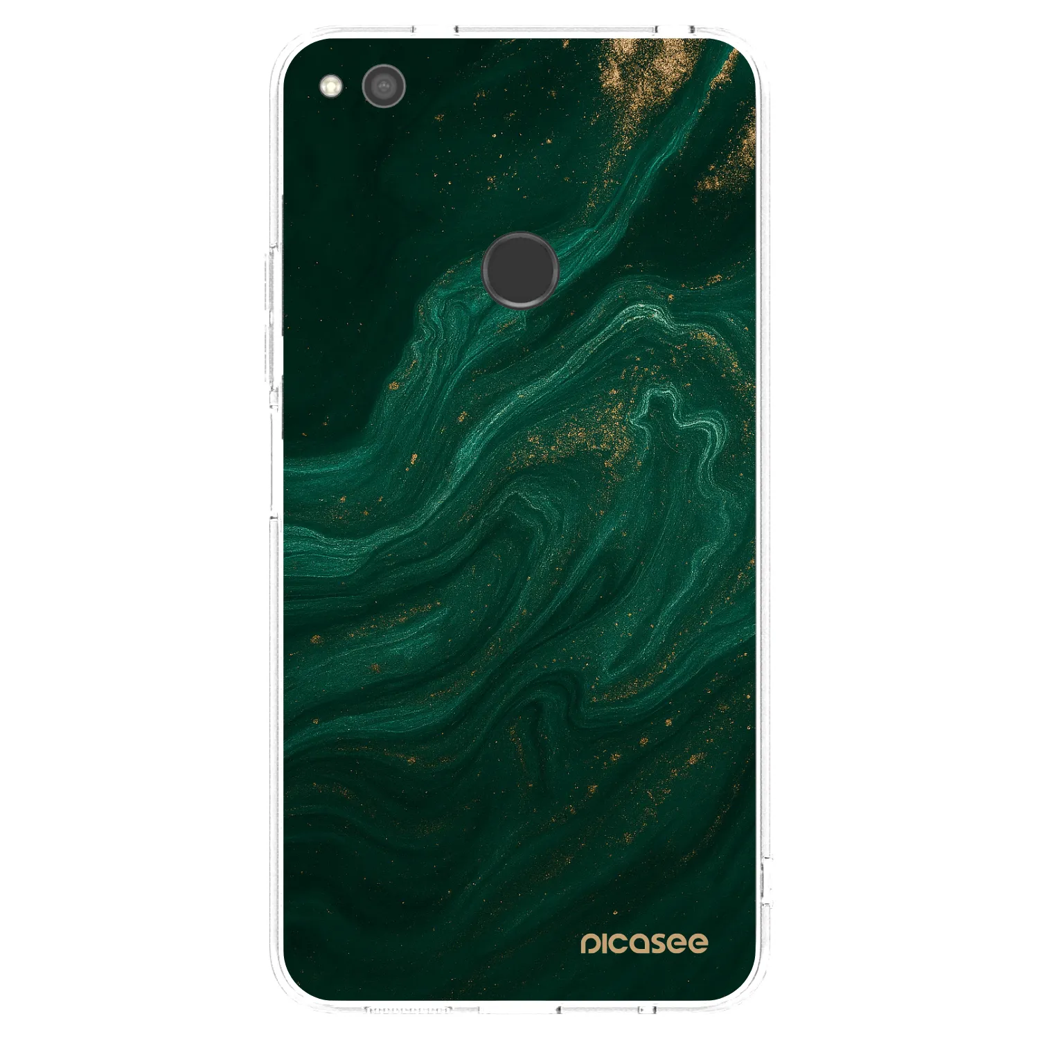 Picasee átlátszó szilikon tok az alábbi mobiltelefonokra Huawei P9 Lite 2017 - Green