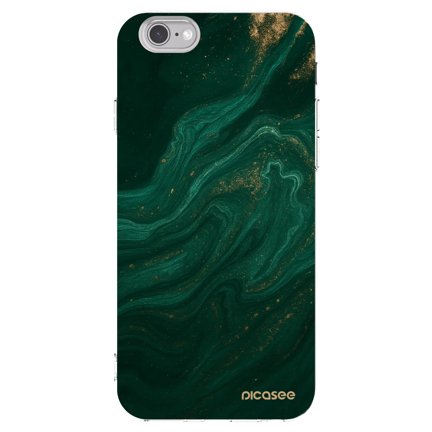 Picasee átlátszó szilikon tok az alábbi mobiltelefonokra Apple iPhone 6/6S - Green