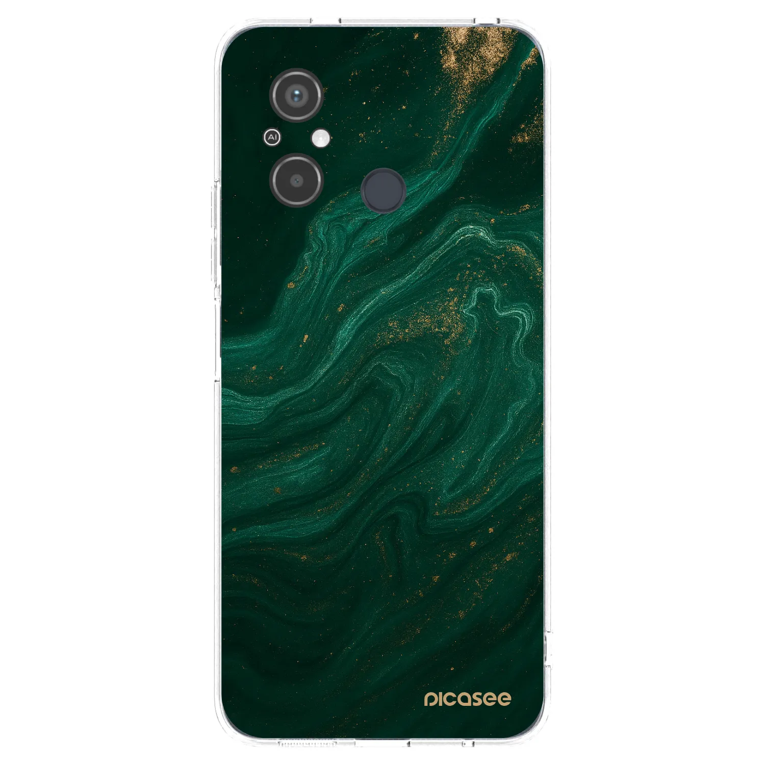 Picasee átlátszó szilikon tok az alábbi mobiltelefonokra Xiaomi Redmi 12C - Green