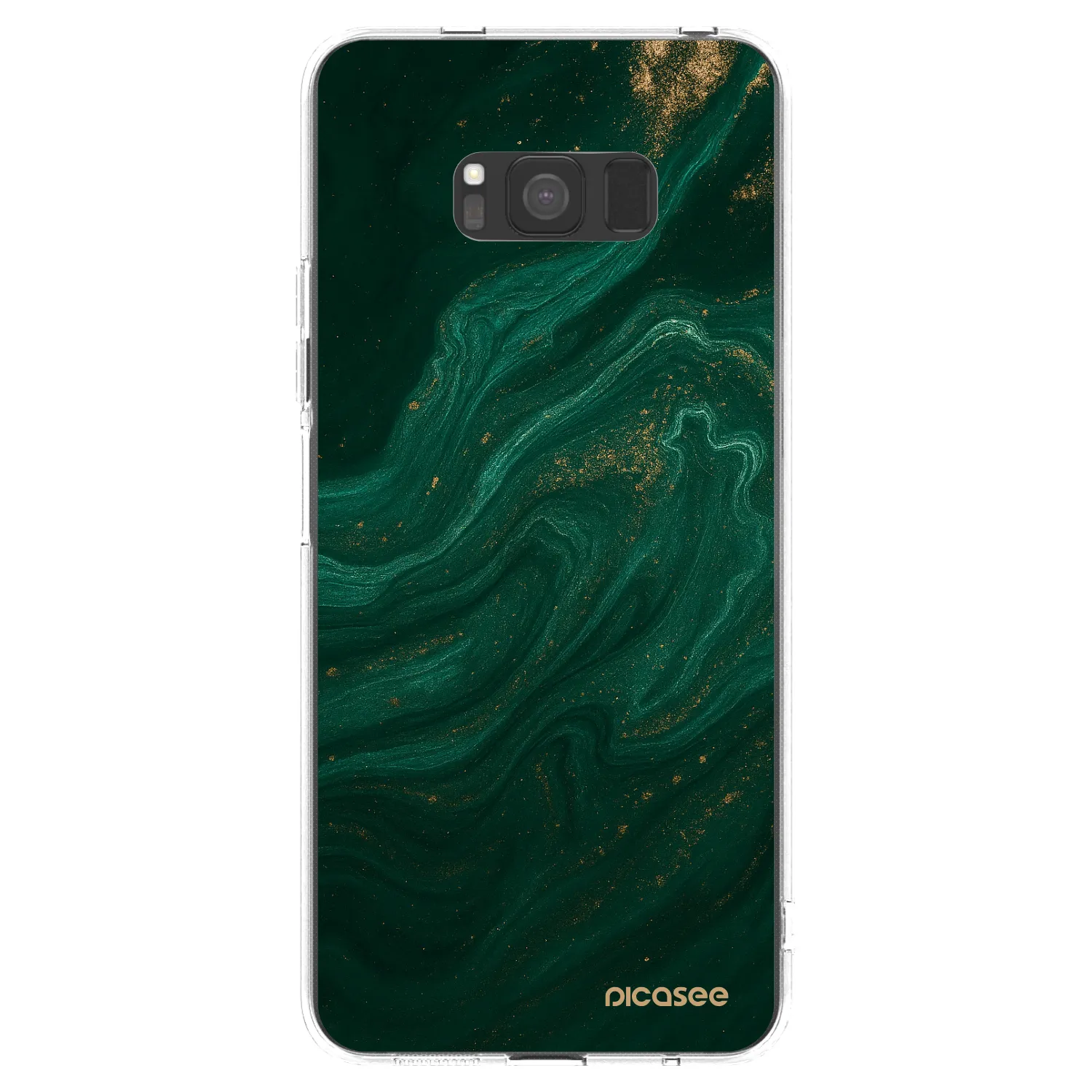 Picasee átlátszó szilikon tok az alábbi mobiltelefonokra Samsung Galaxy S8 G950F - Green