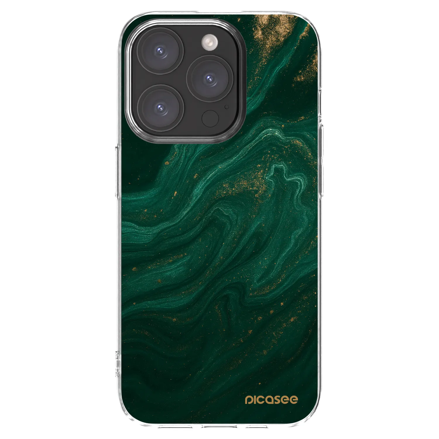 Picasee átlátszó szilikon tok az alábbi mobiltelefonokra Apple iPhone 15 Pro - Green