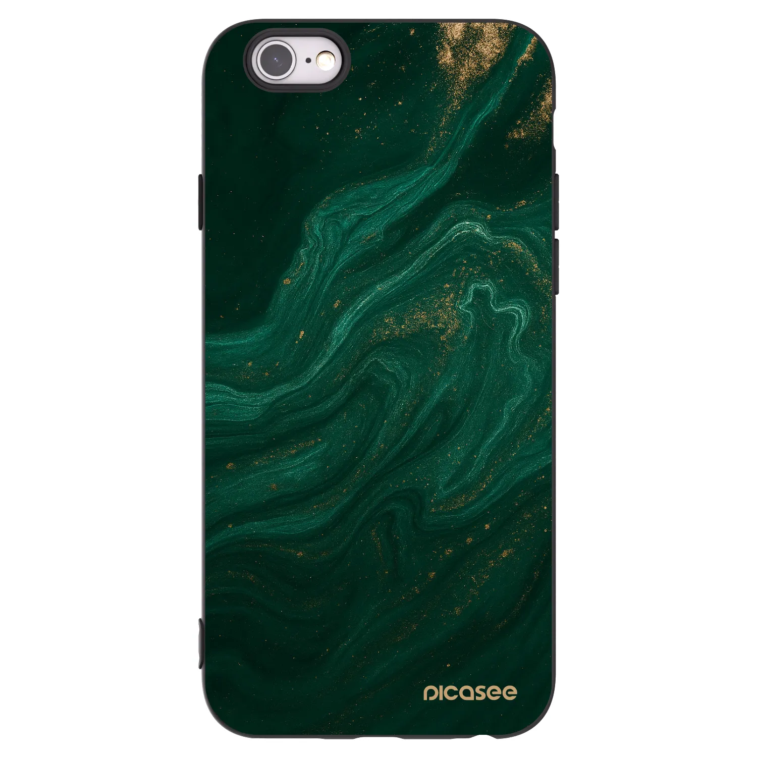 Picasee fekete szilikon tok az alábbi mobiltelefonokra Apple iPhone 6/6S - Green