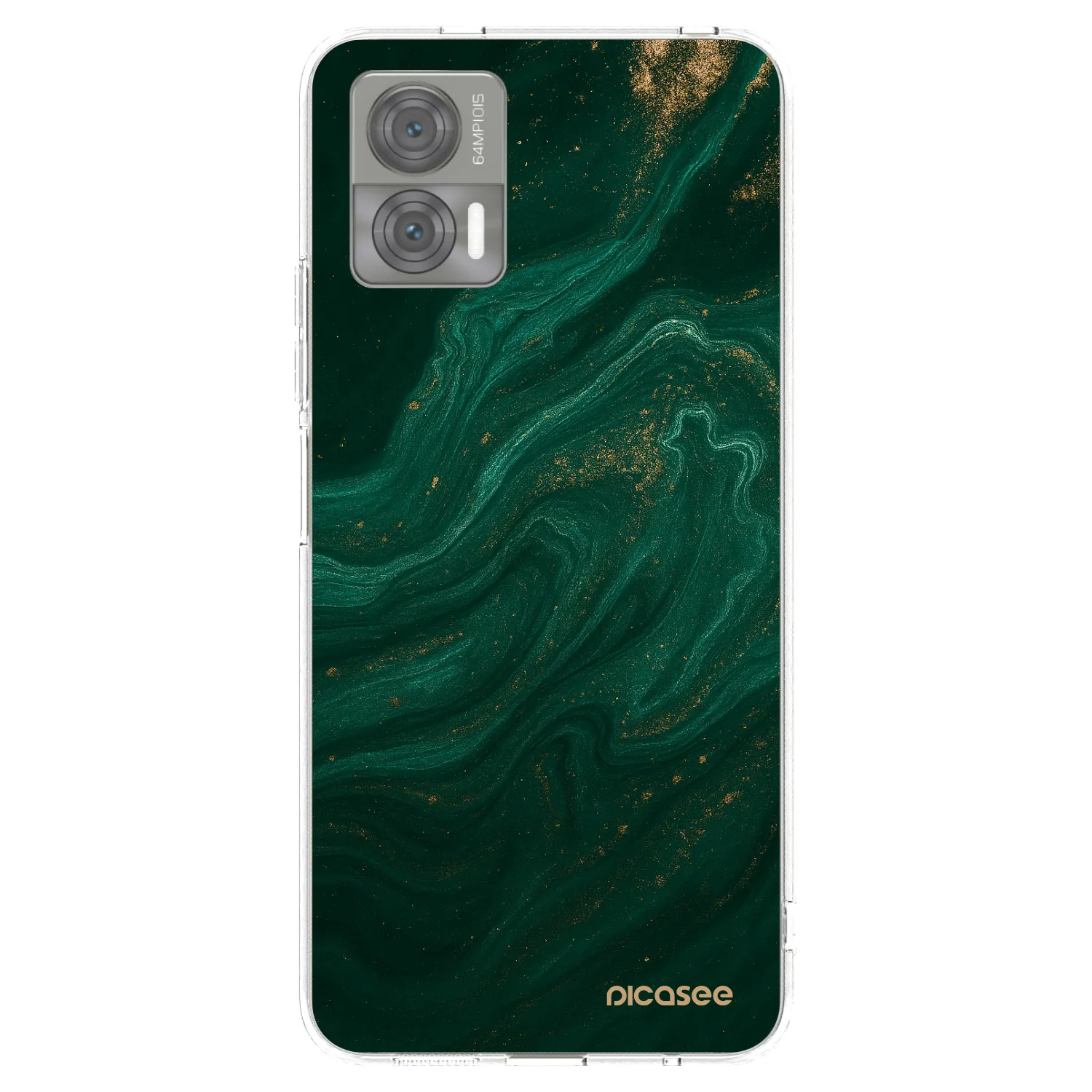 Picasee átlátszó szilikon tok az alábbi mobiltelefonokra Motorola Edge 30 Neo - Green