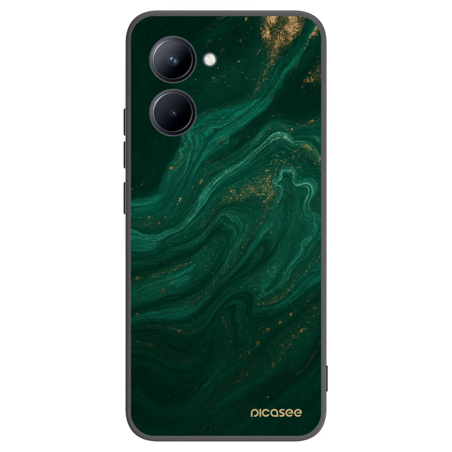 Picasee fekete szilikon tok az alábbi mobiltelefonokra Realme C33 (2023) - Green