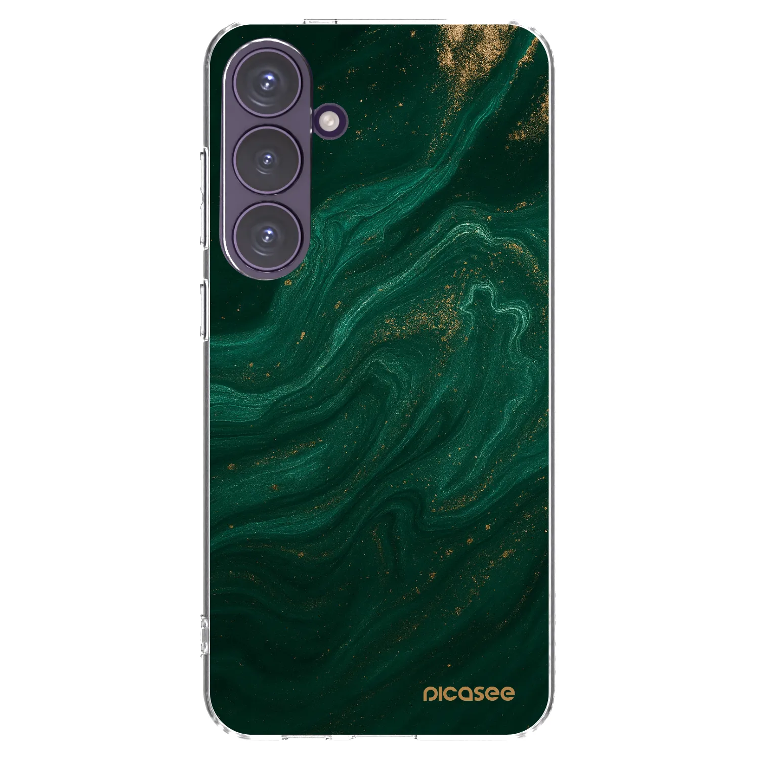 Picasee átlátszó szilikon tok az alábbi mobiltelefonokra Samsung Galaxy S24+ S926B 5G - Green