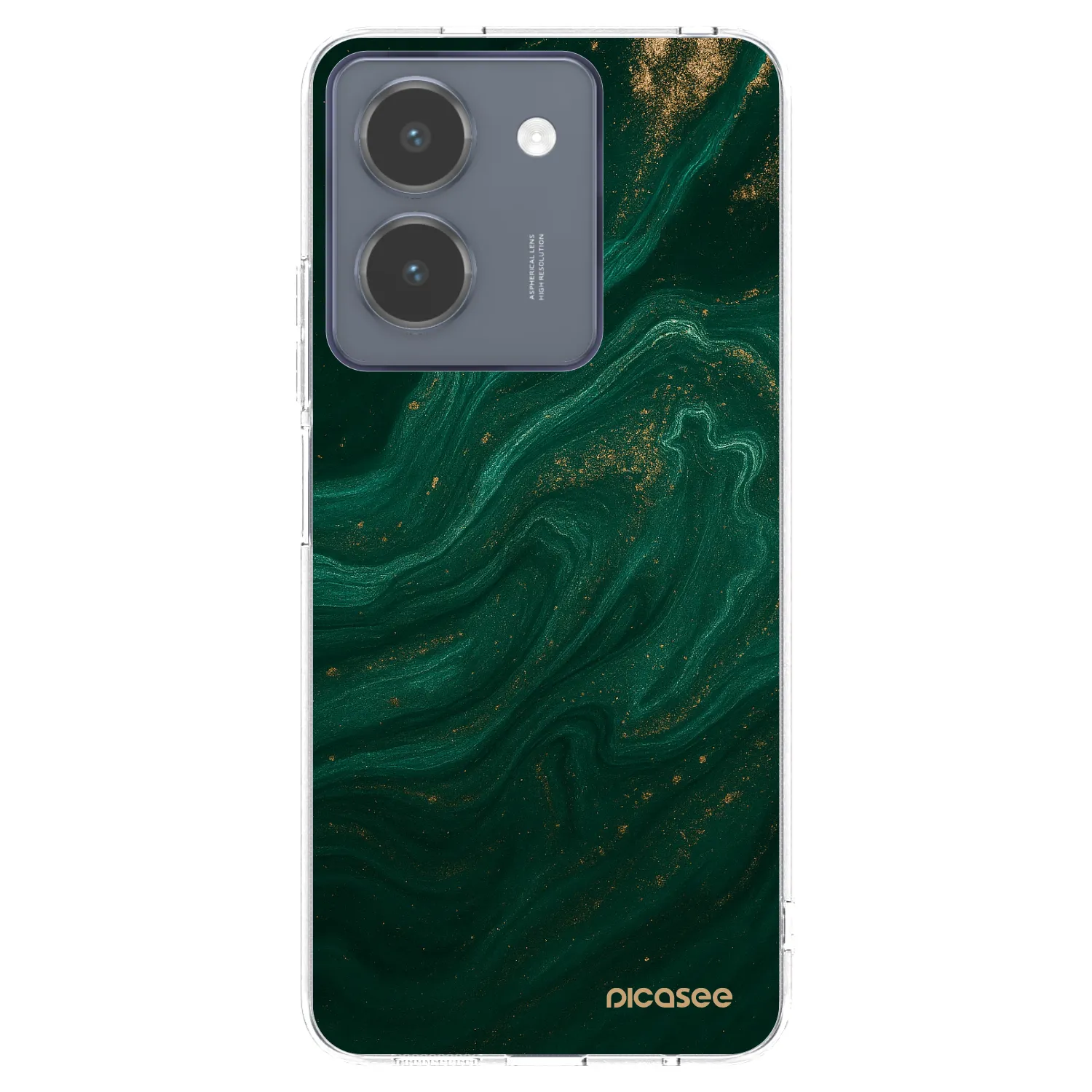 Picasee átlátszó szilikon tok az alábbi mobiltelefonokra Vivo Y36 4G - Green