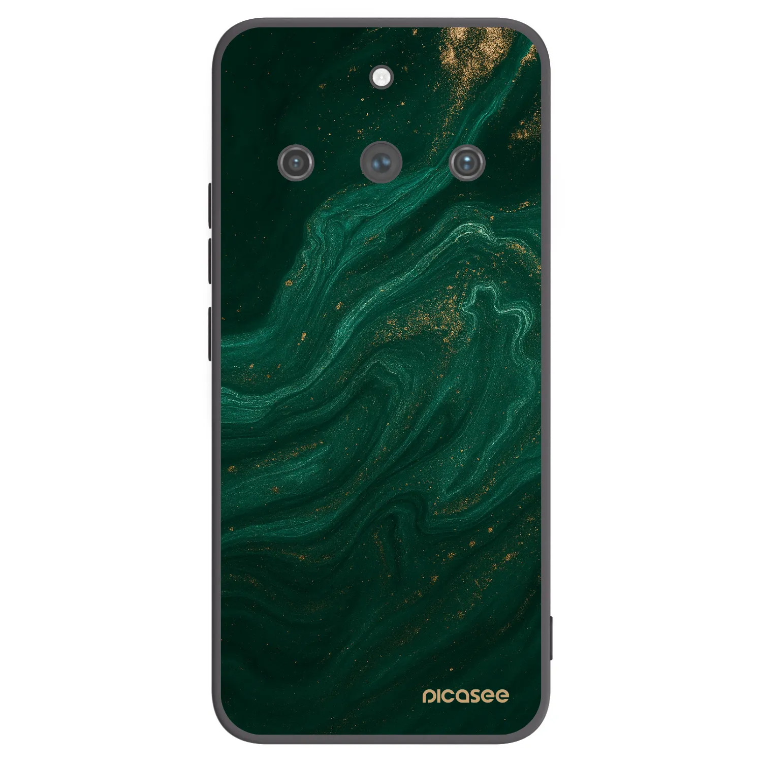 Picasee fekete szilikon tok az alábbi mobiltelefonokra Realme 11 Pro+ - Green